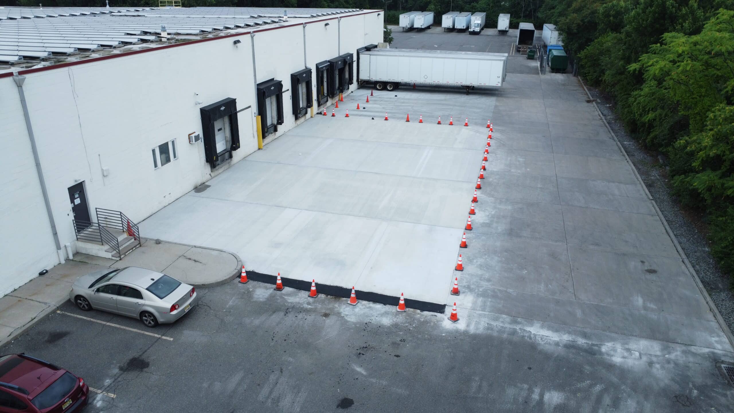 Freshly completed commercial concrete slab in Carlstadt NJ